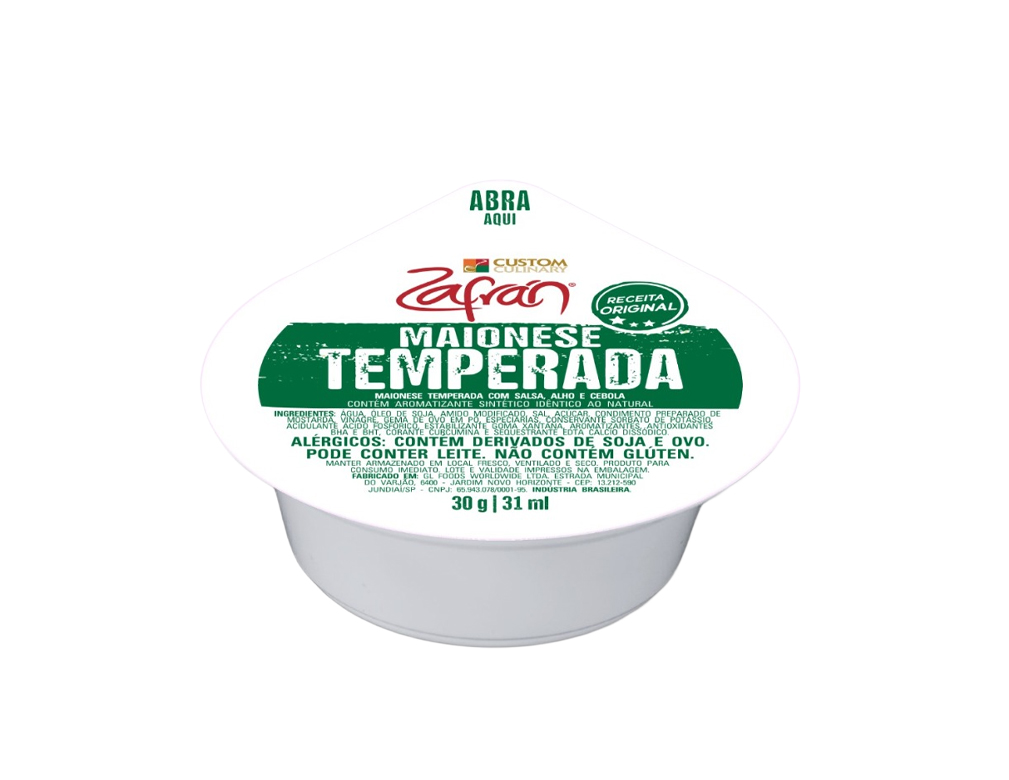 MAIONESE TEMPERADA SACHÊ ZAFRÁN 30 G (CX 96 UN)